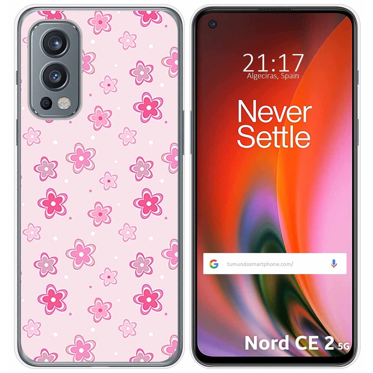 Funda Silicona para OnePlus Nord 2 5G diseño Flores Dibujos
