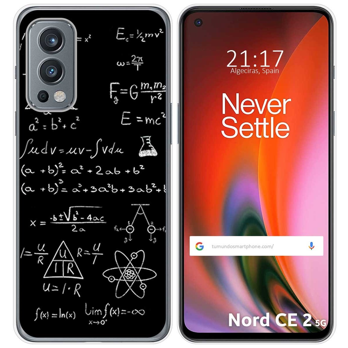 Funda Silicona para OnePlus Nord 2 5G diseño Formulas Dibujos
