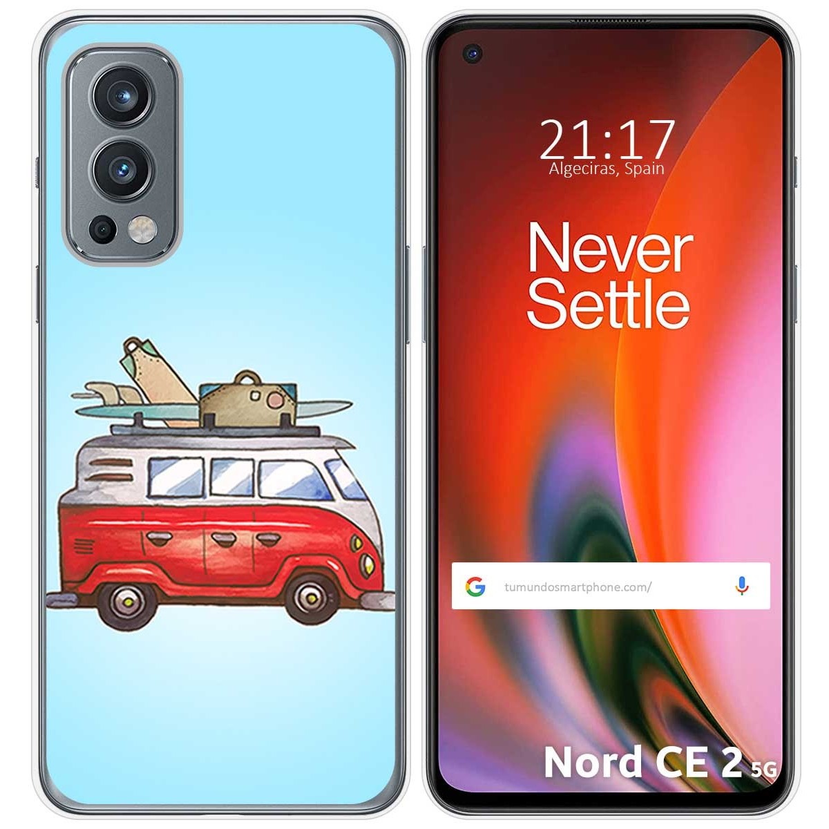 Funda Silicona para OnePlus Nord 2 5G diseño Furgoneta Dibujos