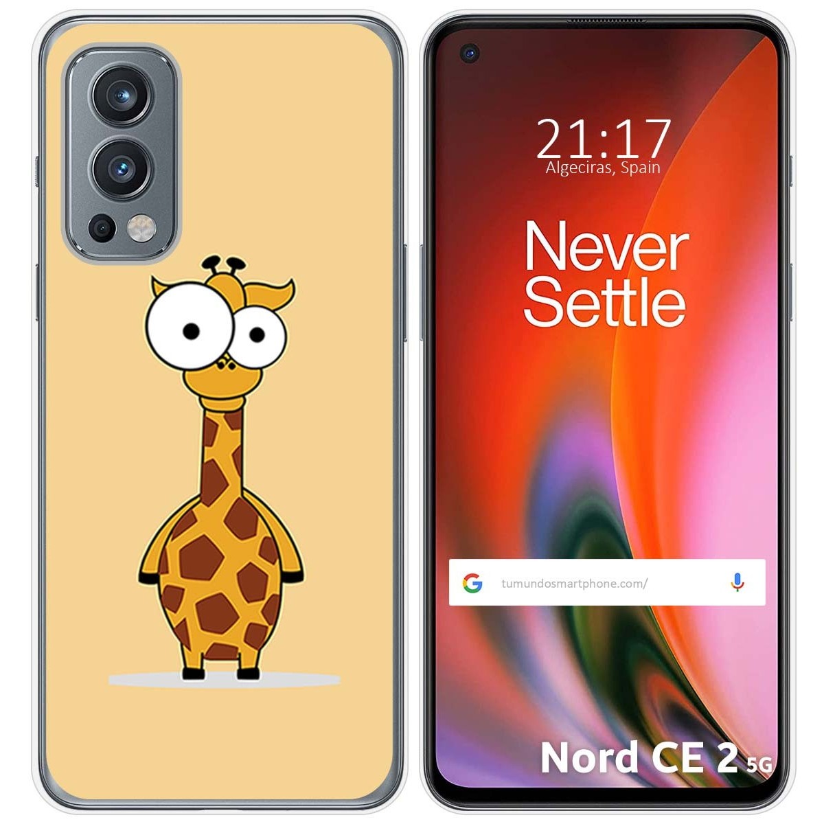 Funda Silicona para OnePlus Nord 2 5G diseño Jirafa Dibujos