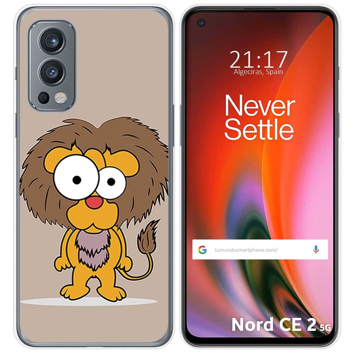 Funda Silicona para OnePlus Nord 2 5G diseño Leon Dibujos
