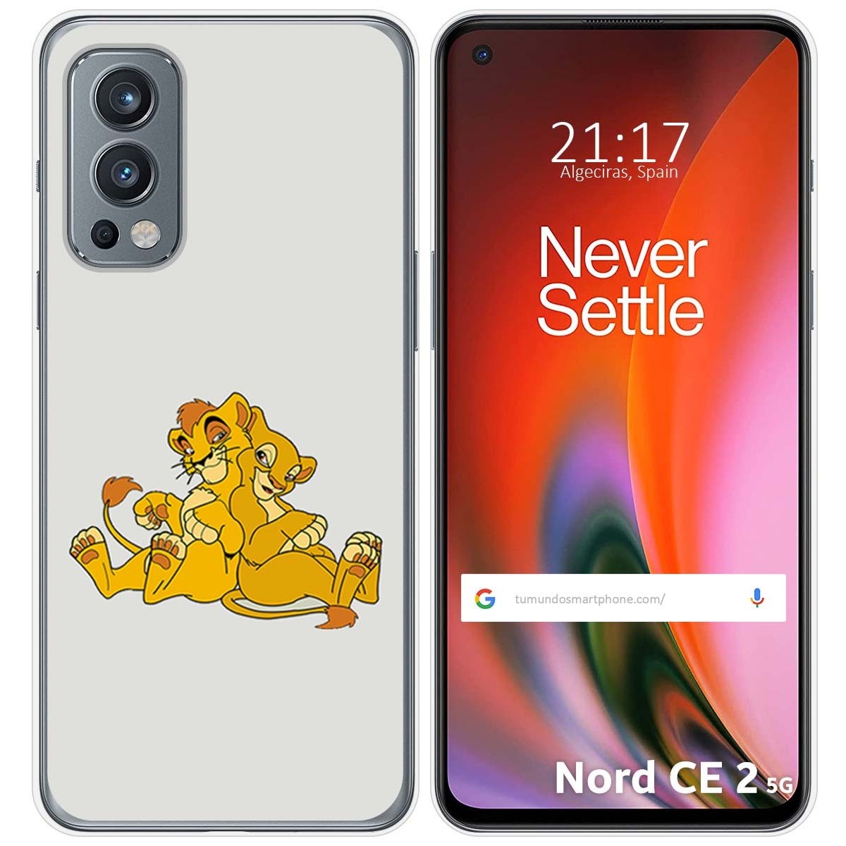Funda Silicona para OnePlus Nord 2 5G diseño Leones Dibujos