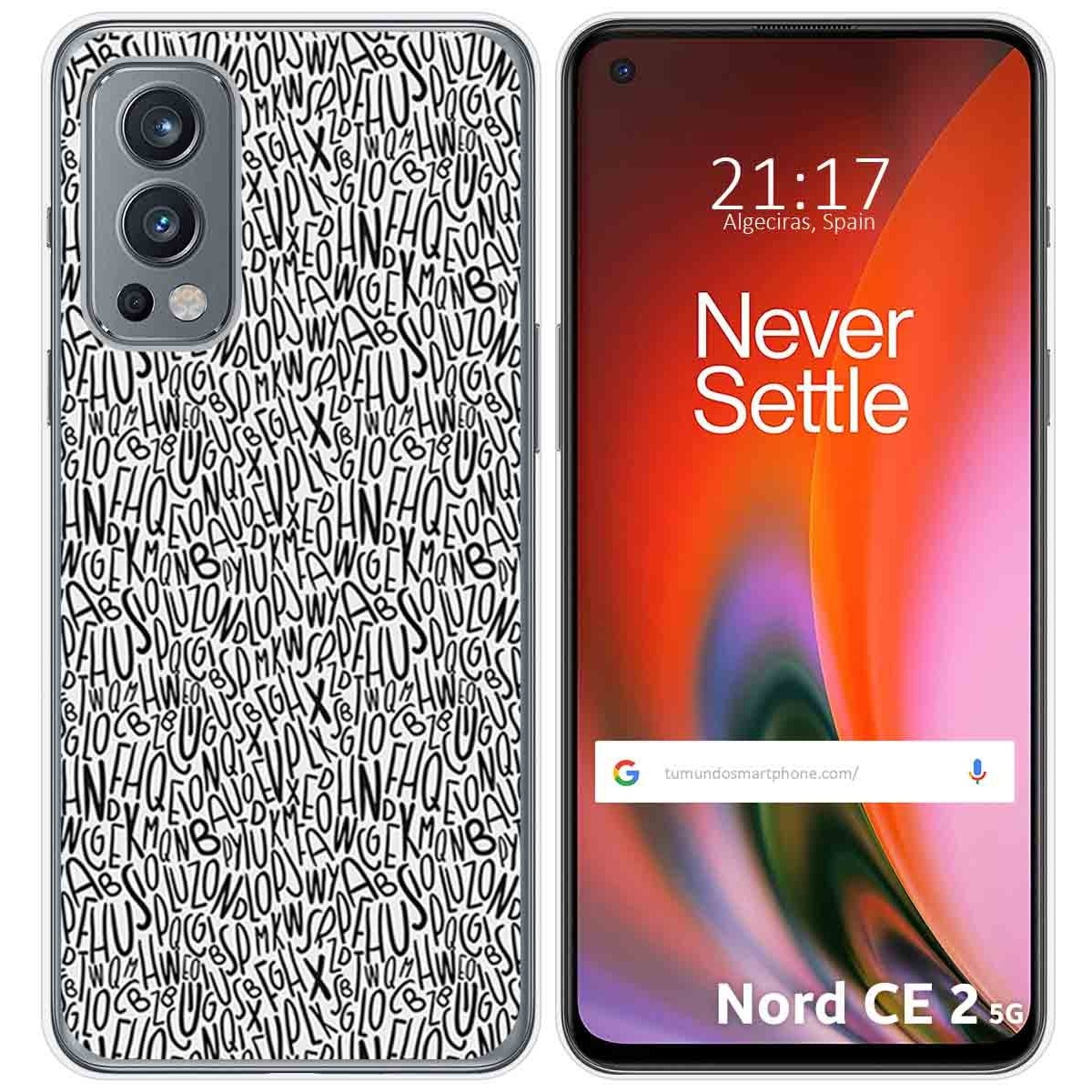 Funda Silicona para OnePlus Nord 2 5G diseño Letras Dibujos