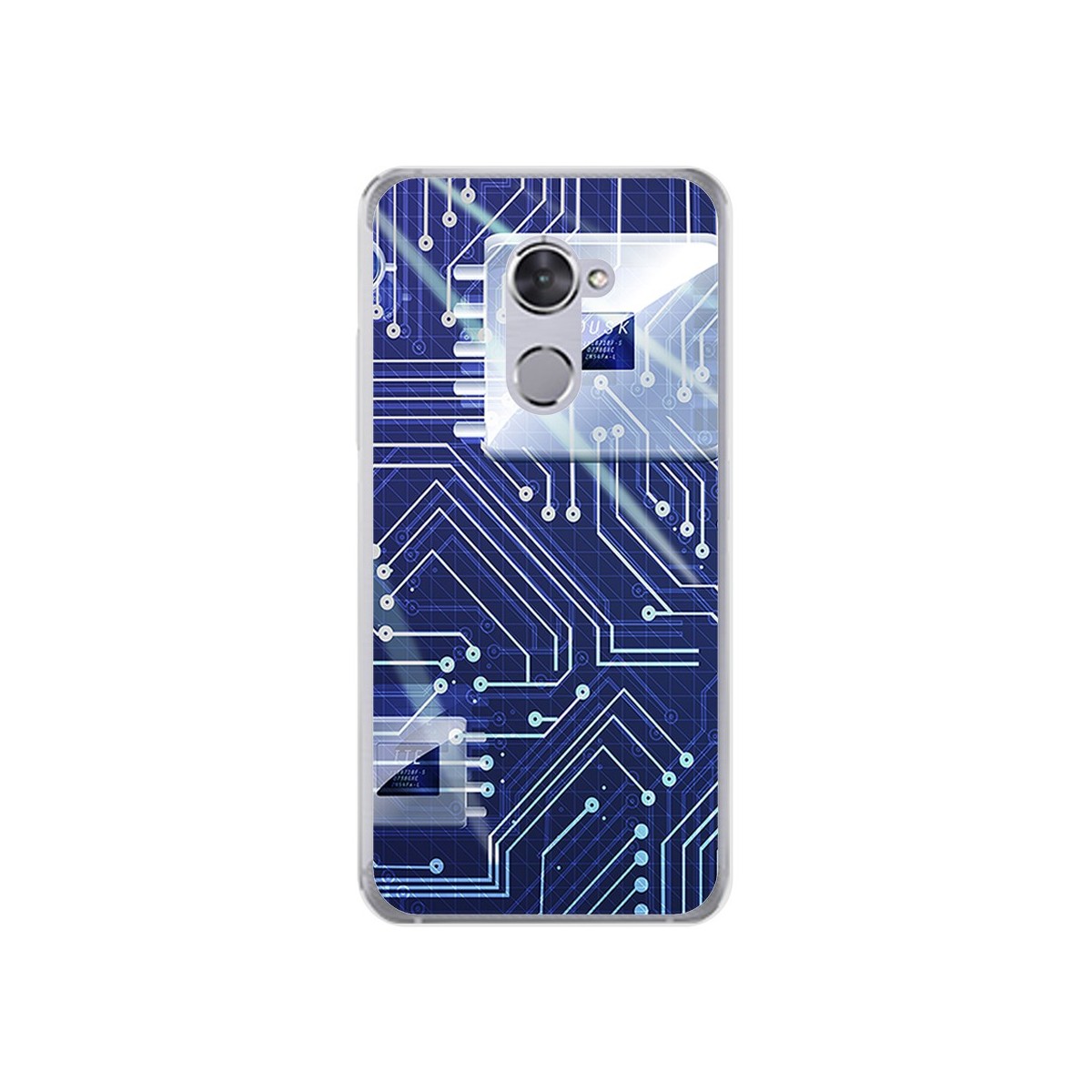 Funda Gel Tpu para Vodafone Smart V8 Diseño Circuito Dibujos