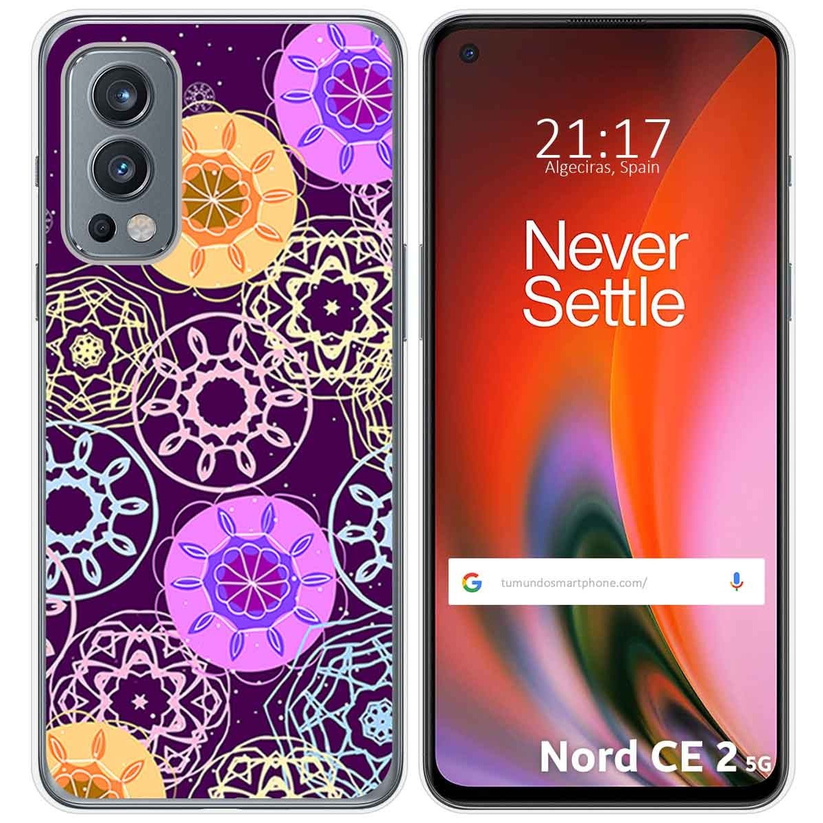 Funda Silicona para OnePlus Nord 2 5G diseño Radial Dibujos