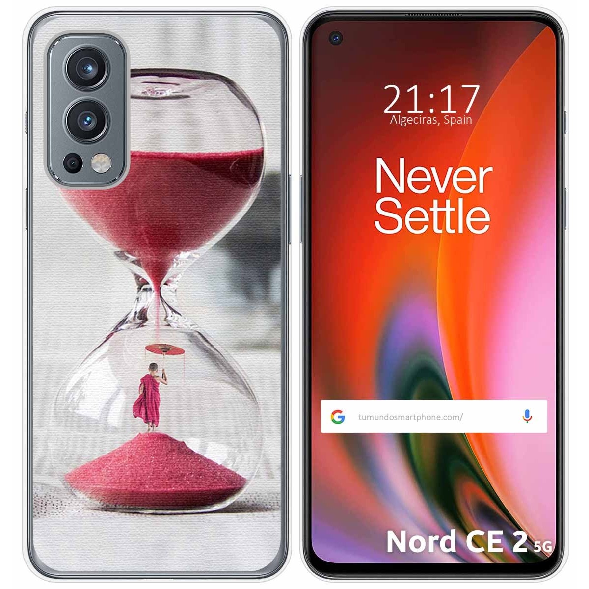 Funda Silicona para OnePlus Nord 2 5G diseño Reloj Dibujos