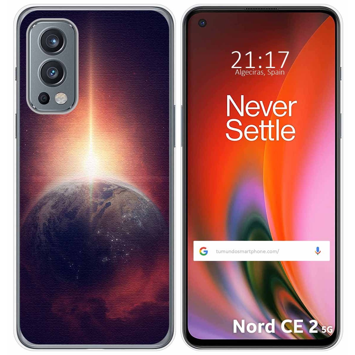 Funda Silicona para OnePlus Nord 2 5G diseño Tierra Dibujos