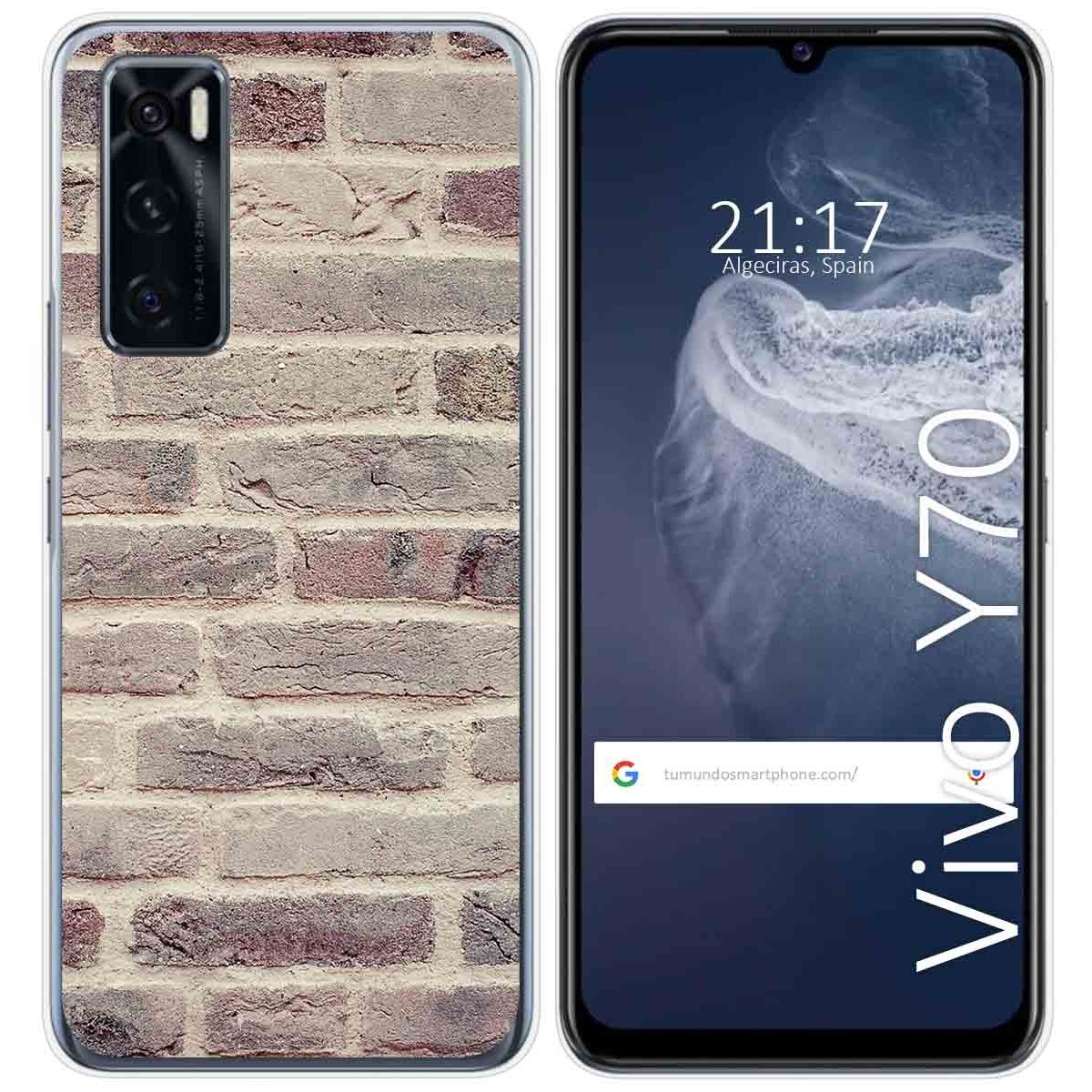 Funda Silicona para Vivo Y70 diseño Ladrillo 01 Dibujos