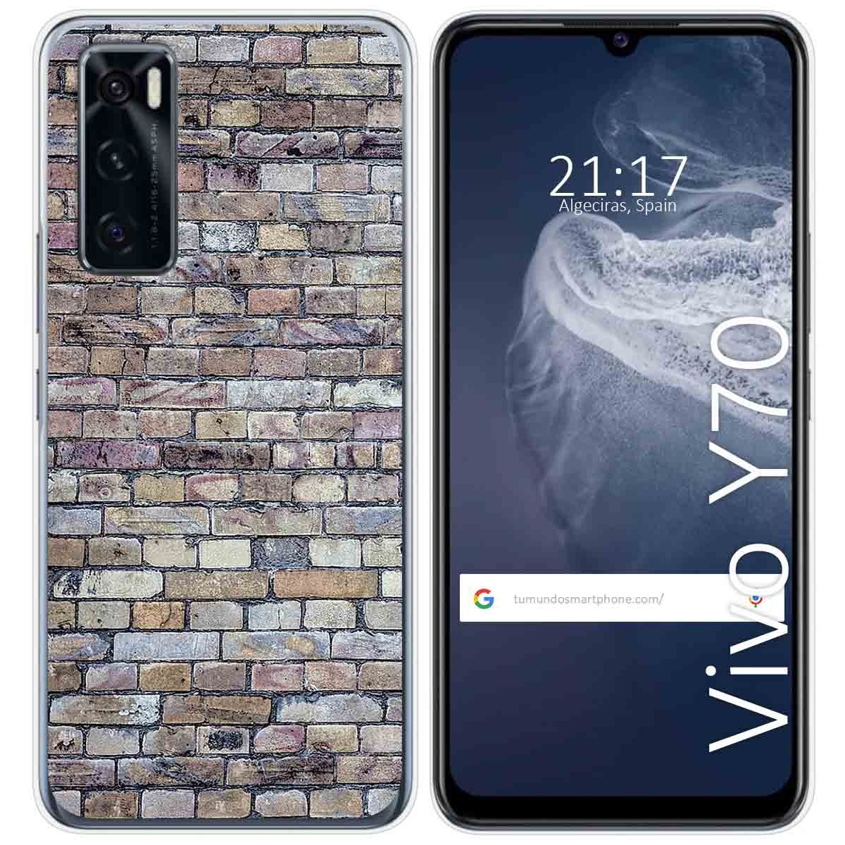 Funda Silicona para Vivo Y70 diseño Ladrillo 02 Dibujos