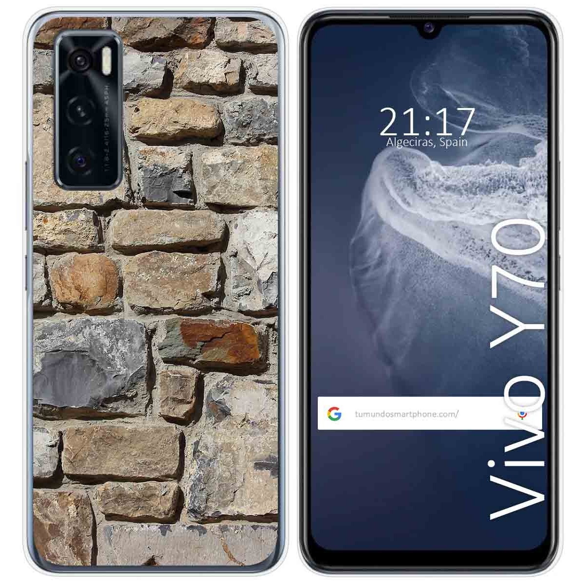 Funda Silicona para Vivo Y70 diseño Ladrillo 03 Dibujos