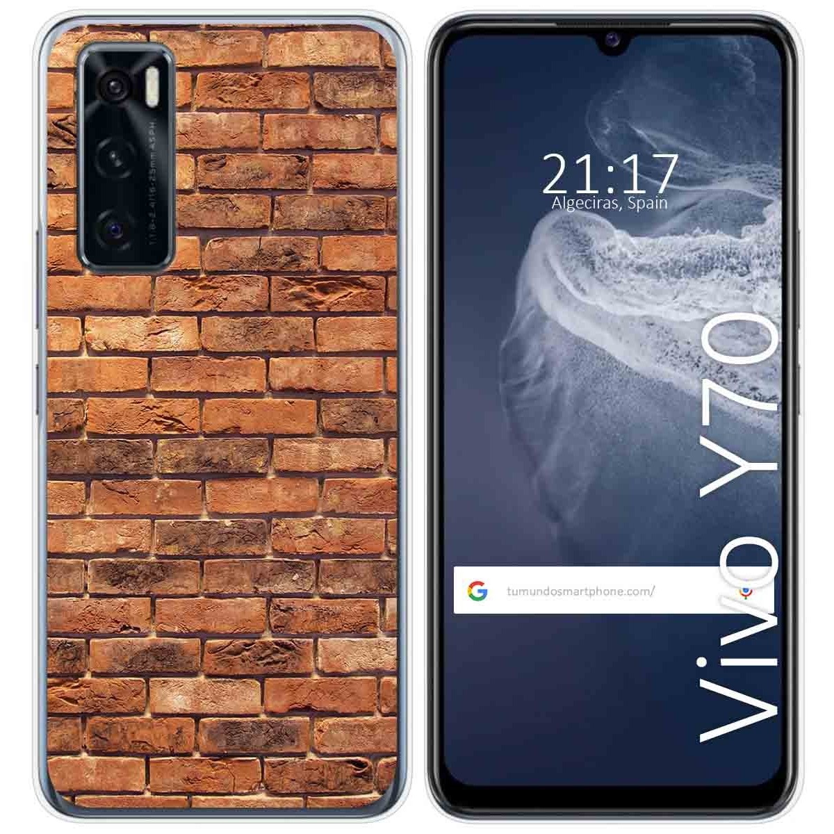 Funda Silicona para Vivo Y70 diseño Ladrillo 04 Dibujos