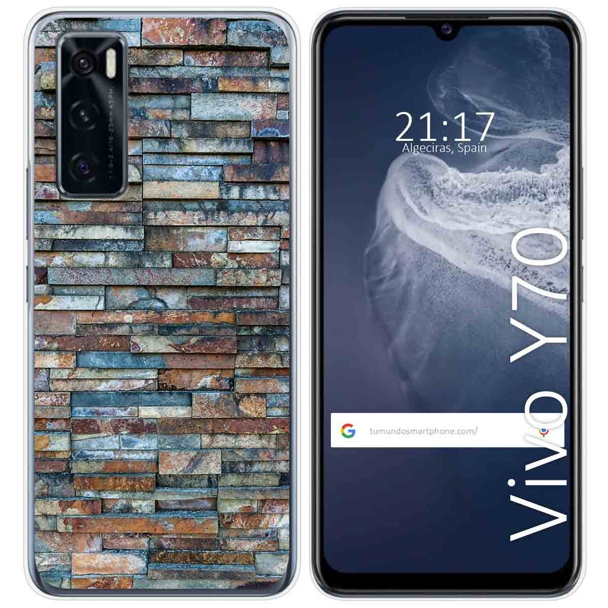 Funda Silicona para Vivo Y70 diseño Ladrillo 05 Dibujos