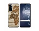 Funda Silicona para Vivo Y70 diseño Madera 07 Dibujos