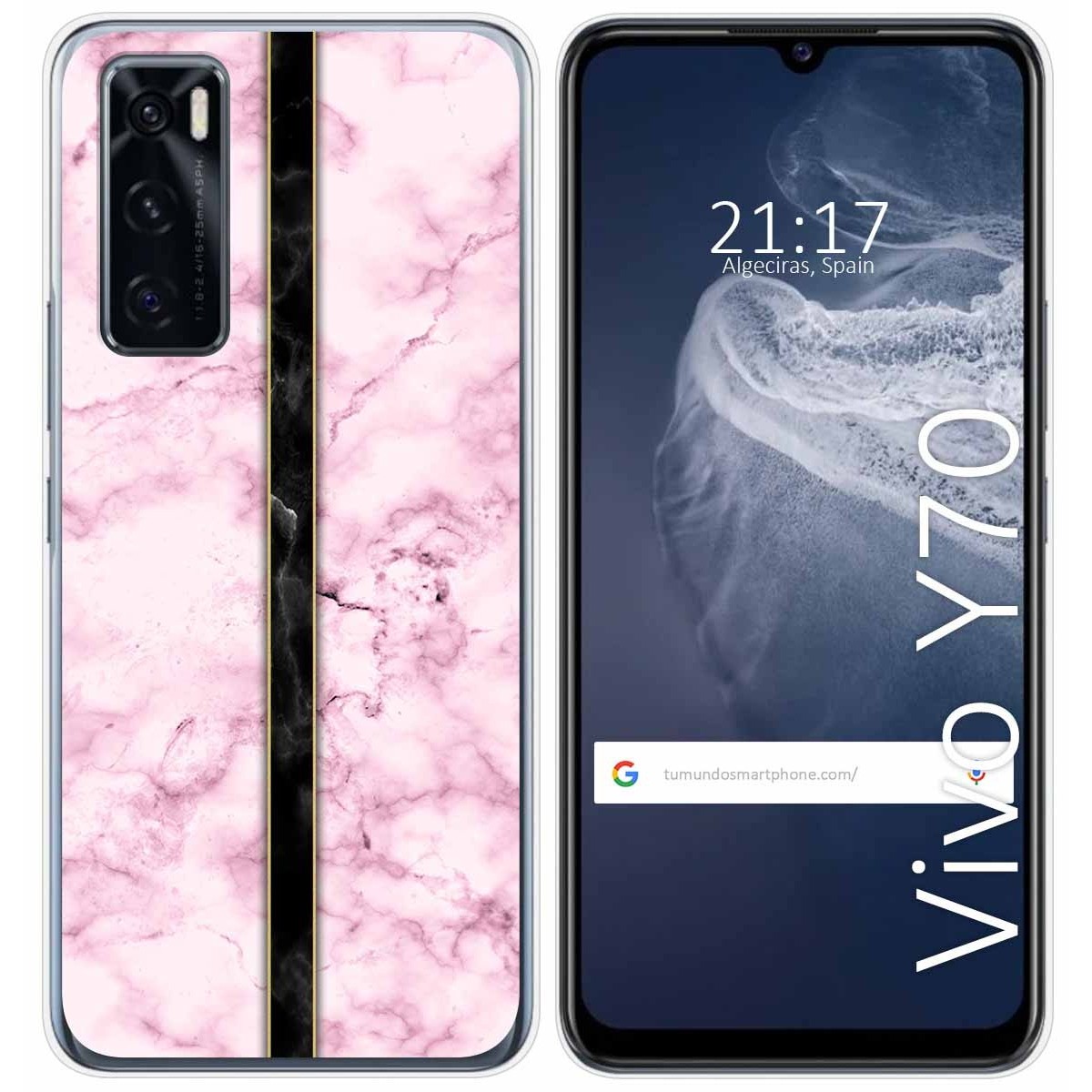 Funda Silicona para Vivo Y70 diseño Mármol 04 Dibujos
