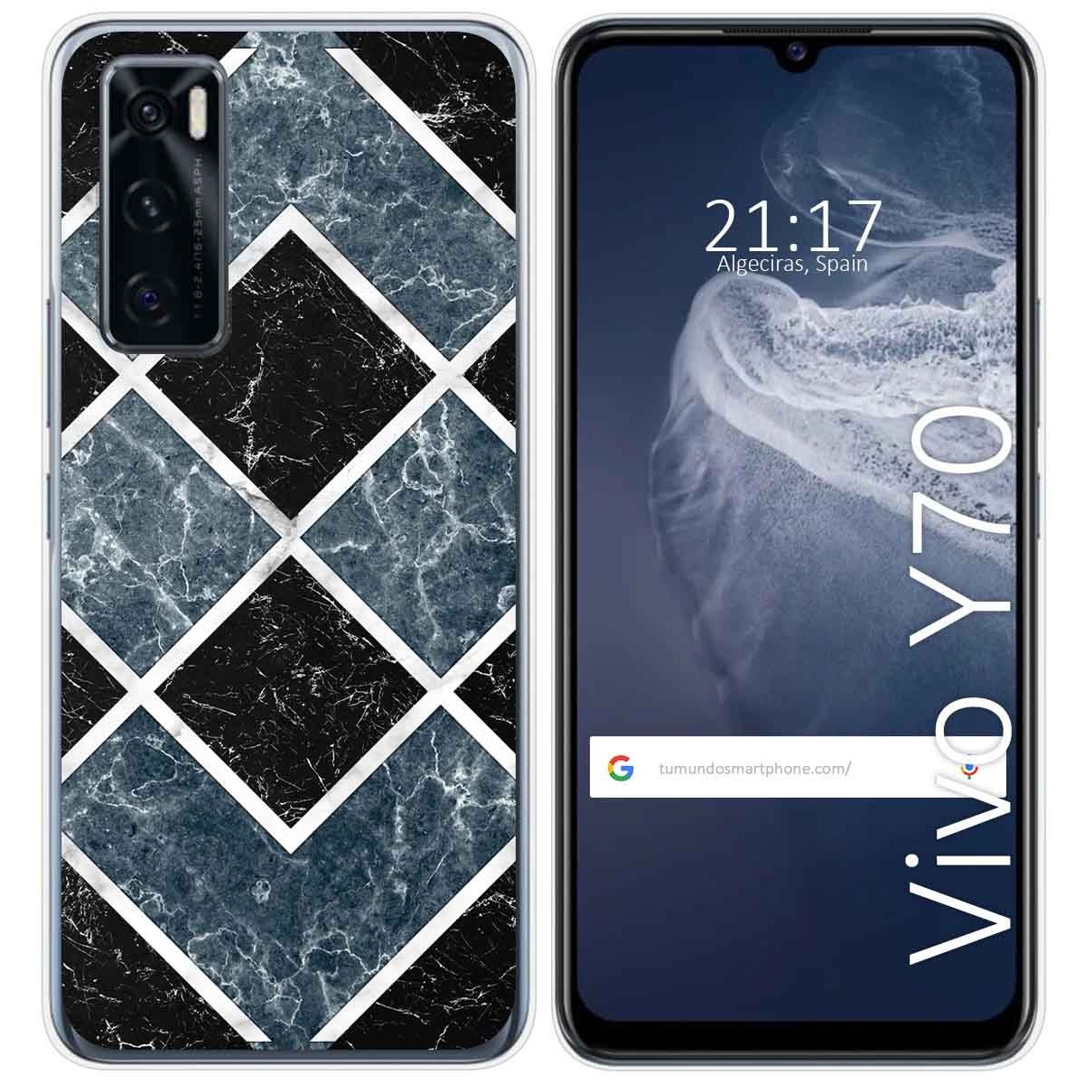 Funda Silicona para Vivo Y70 diseño Mármol 06 Dibujos