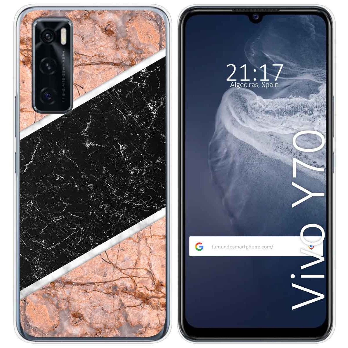 Funda Silicona para Vivo Y70 diseño Mármol 07 Dibujos