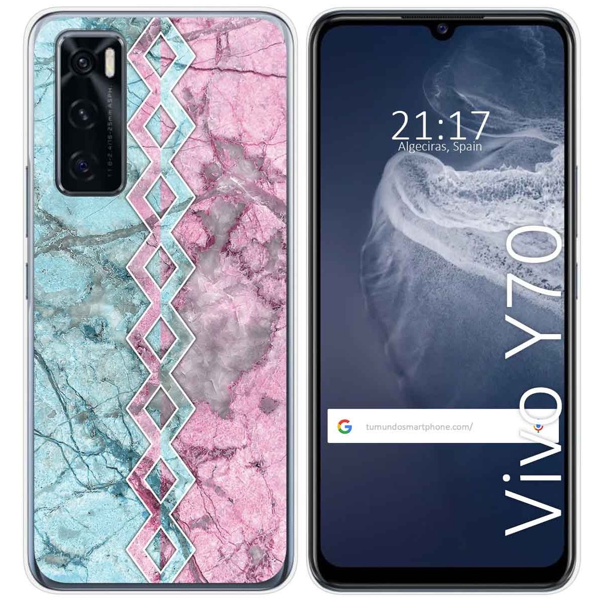 Funda Silicona para Vivo Y70 diseño Mármol 08 Dibujos