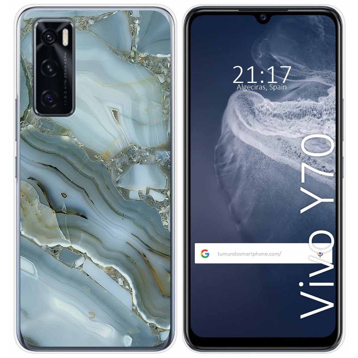 Funda Silicona para Vivo Y70 diseño Mármol 09 Dibujos