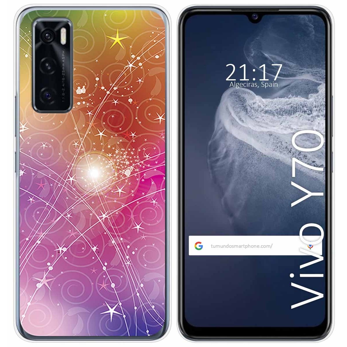 Funda Silicona para Vivo Y70 diseño Abstracto Dibujos