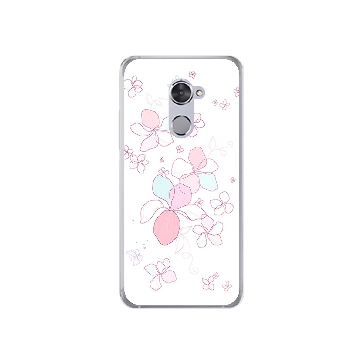 Funda Gel Tpu para Vodafone Smart V8 Diseño Flores Minimal Dibujos