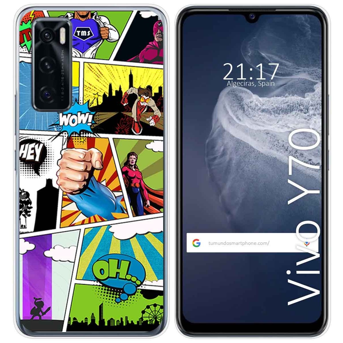 Funda Silicona para Vivo Y70 diseño Comic Dibujos