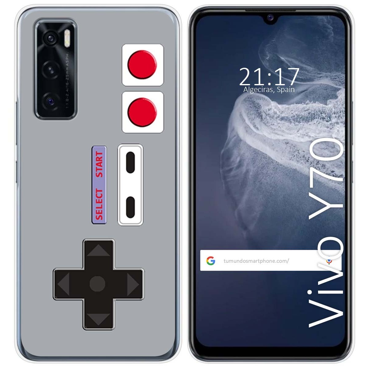 Funda Silicona para Vivo Y70 diseño Consola Dibujos