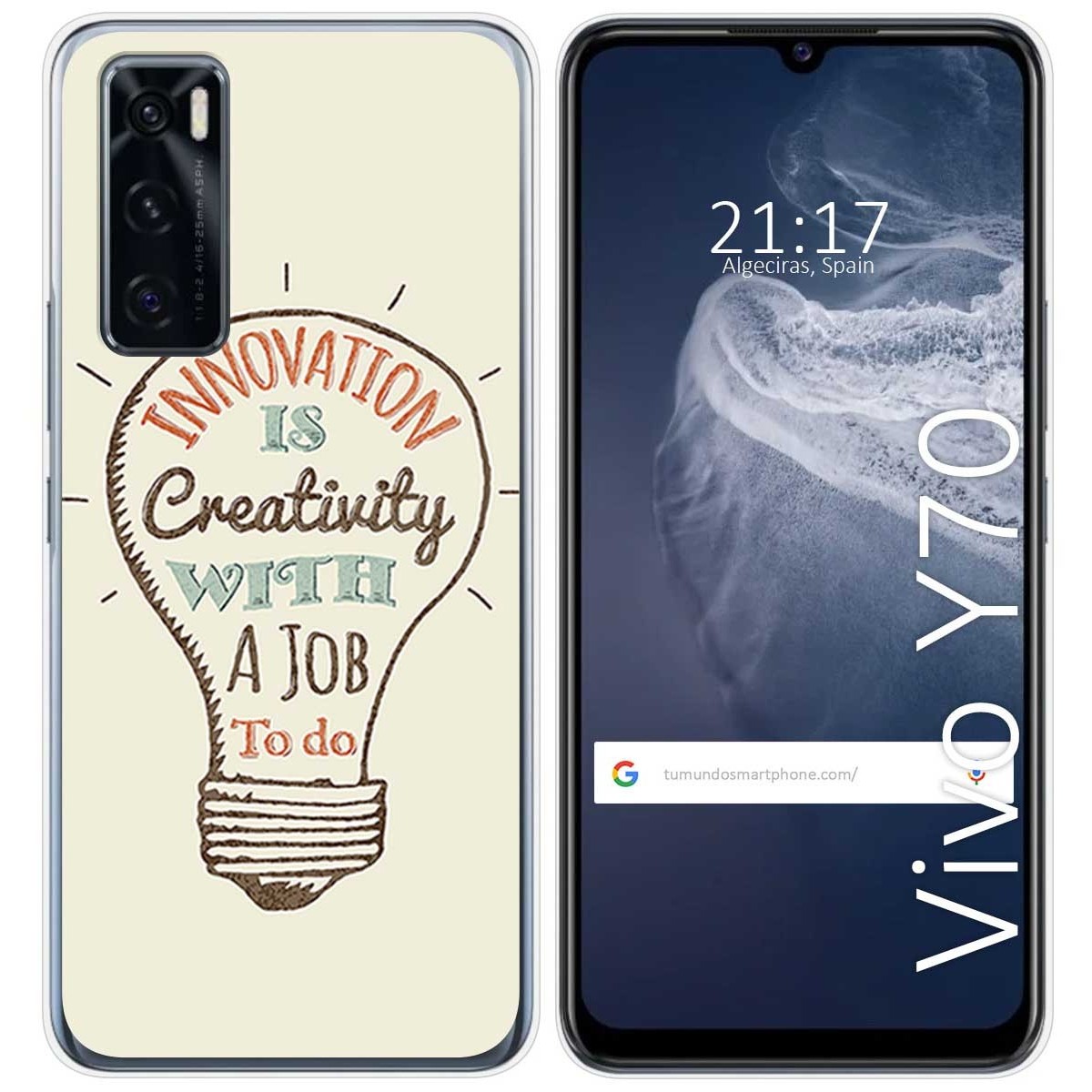 Funda Silicona para Vivo Y70 diseño Creativity Dibujos