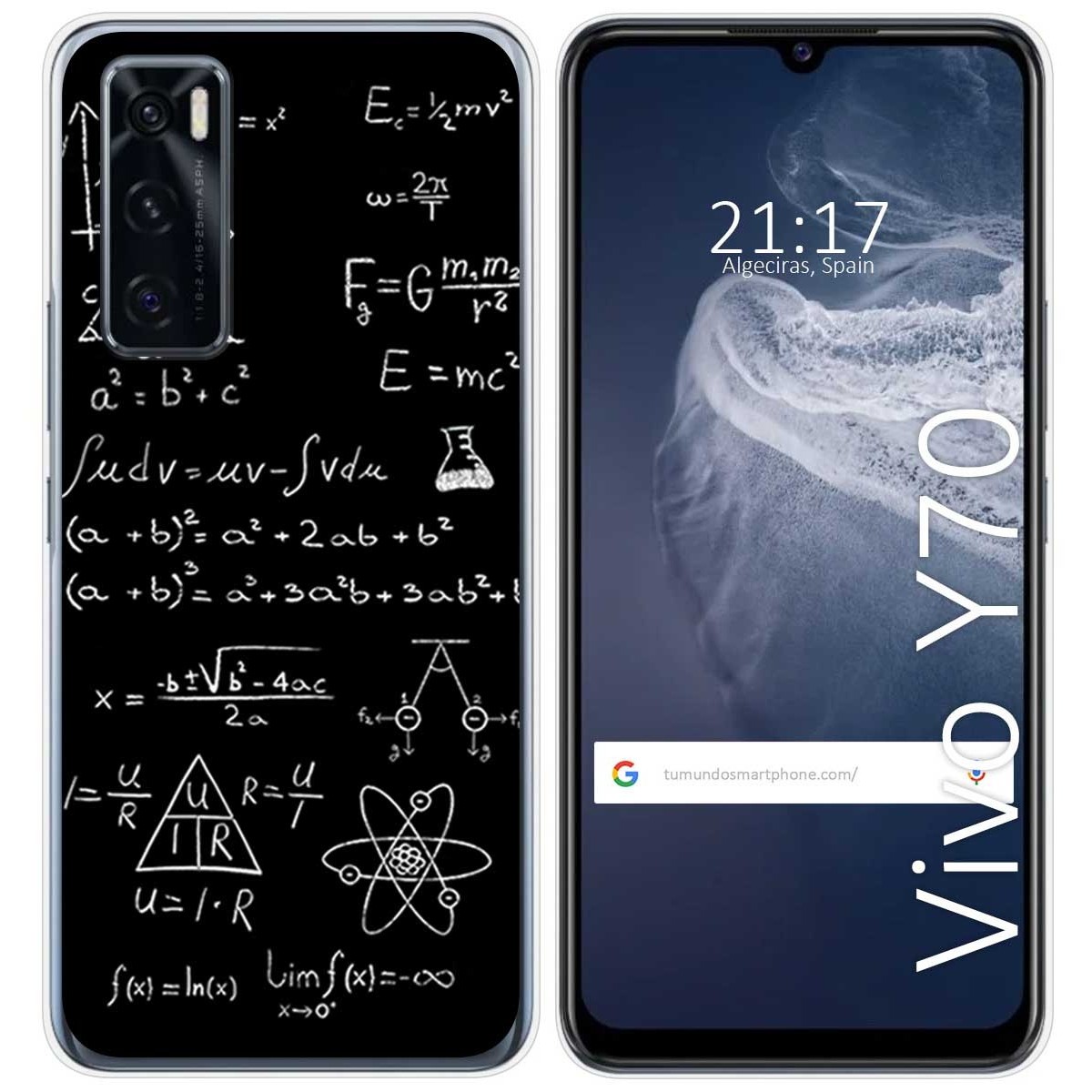 Funda Silicona para Vivo Y70 diseño Formulas Dibujos