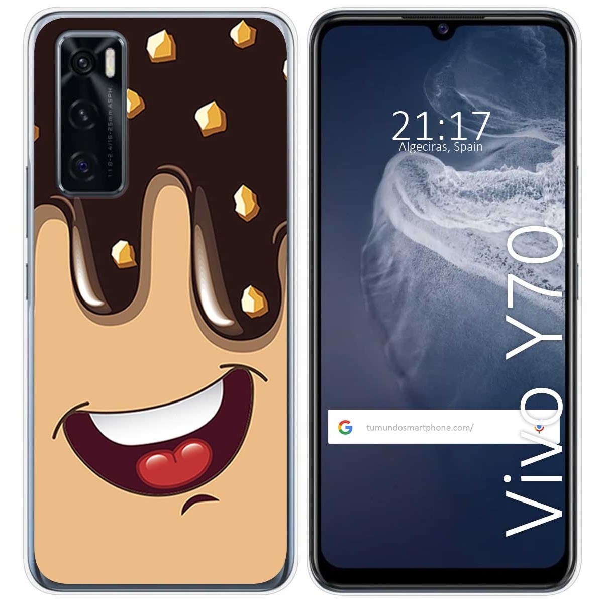 Funda Silicona para Vivo Y70 diseño Helado Chocolate Dibujos