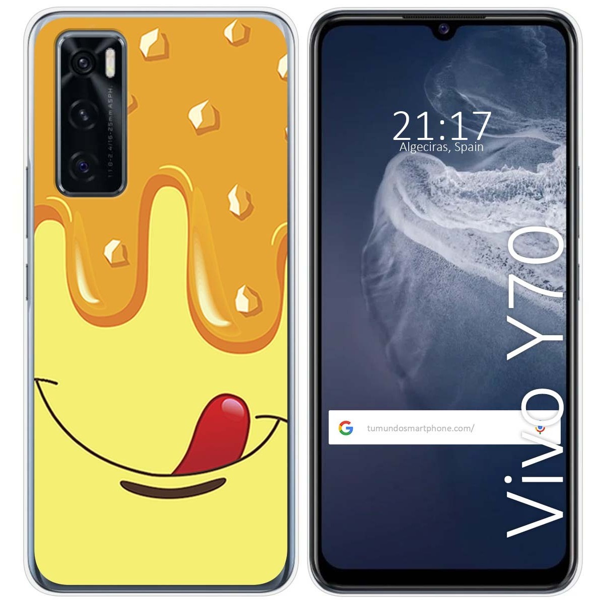 Funda Silicona para Vivo Y70 diseño Helado Vainilla Dibujos