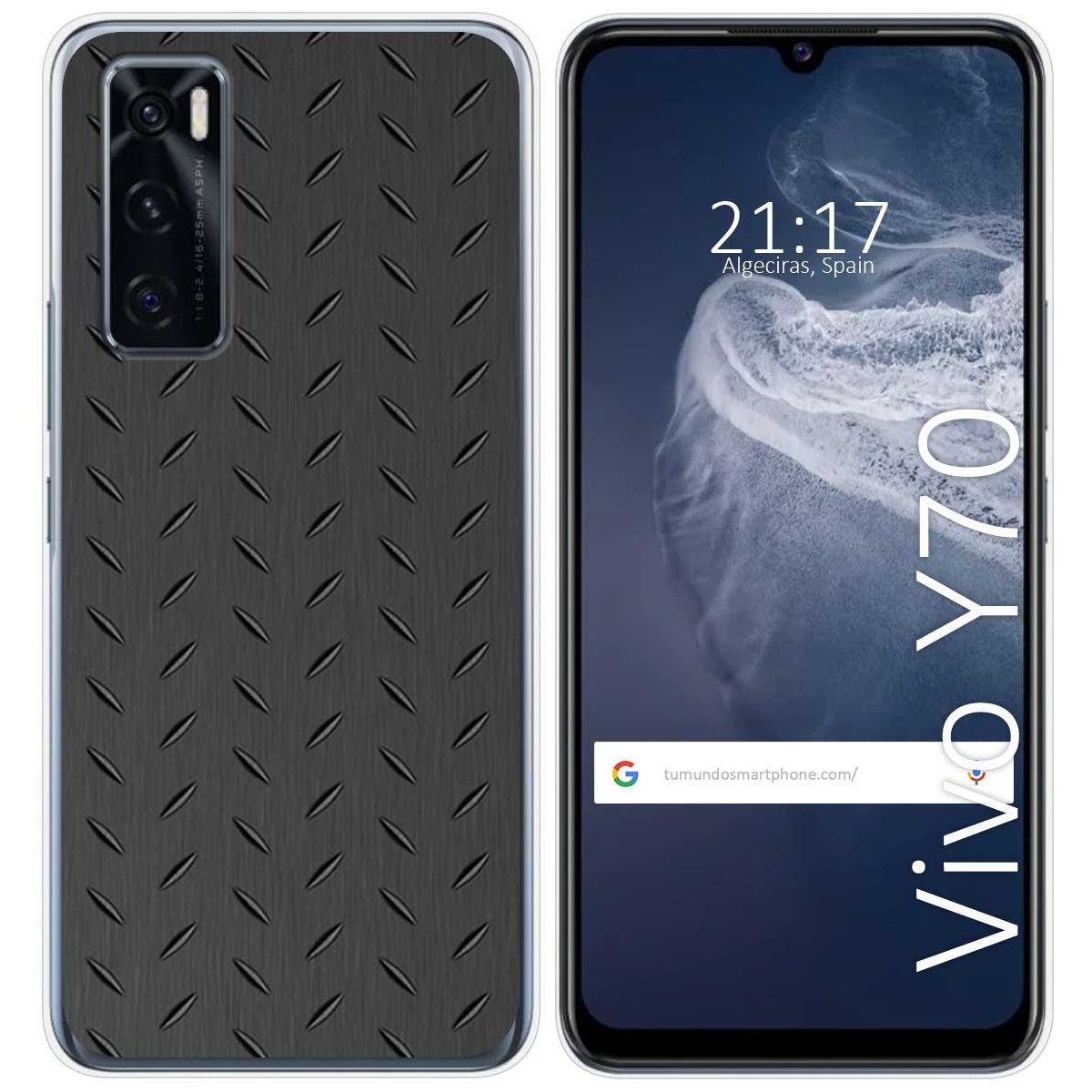 Funda Silicona para Vivo Y70 diseño Metal Dibujos