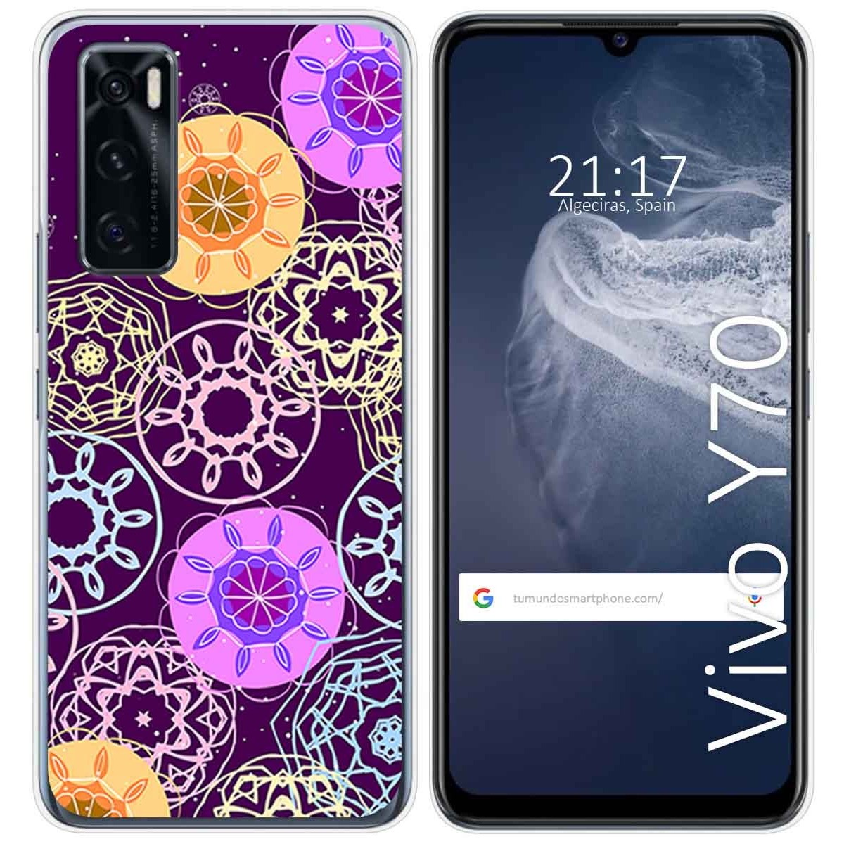 Funda Silicona para Vivo Y70 diseño Radial Dibujos