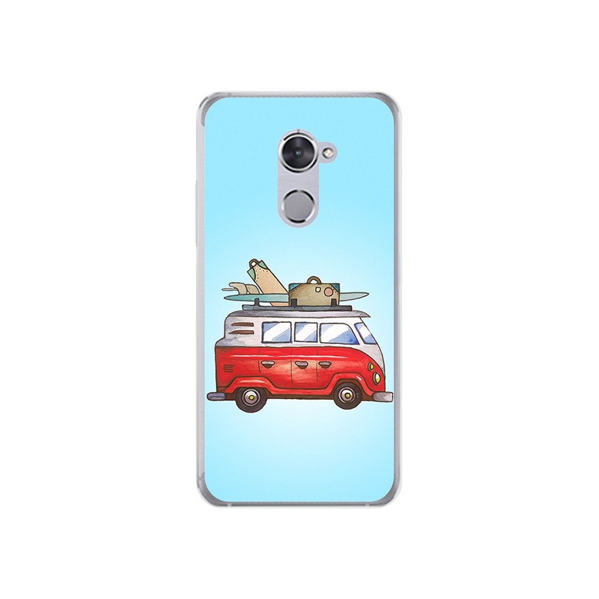 Funda Gel Tpu para Vodafone Smart V8 Diseño Furgoneta Dibujos
