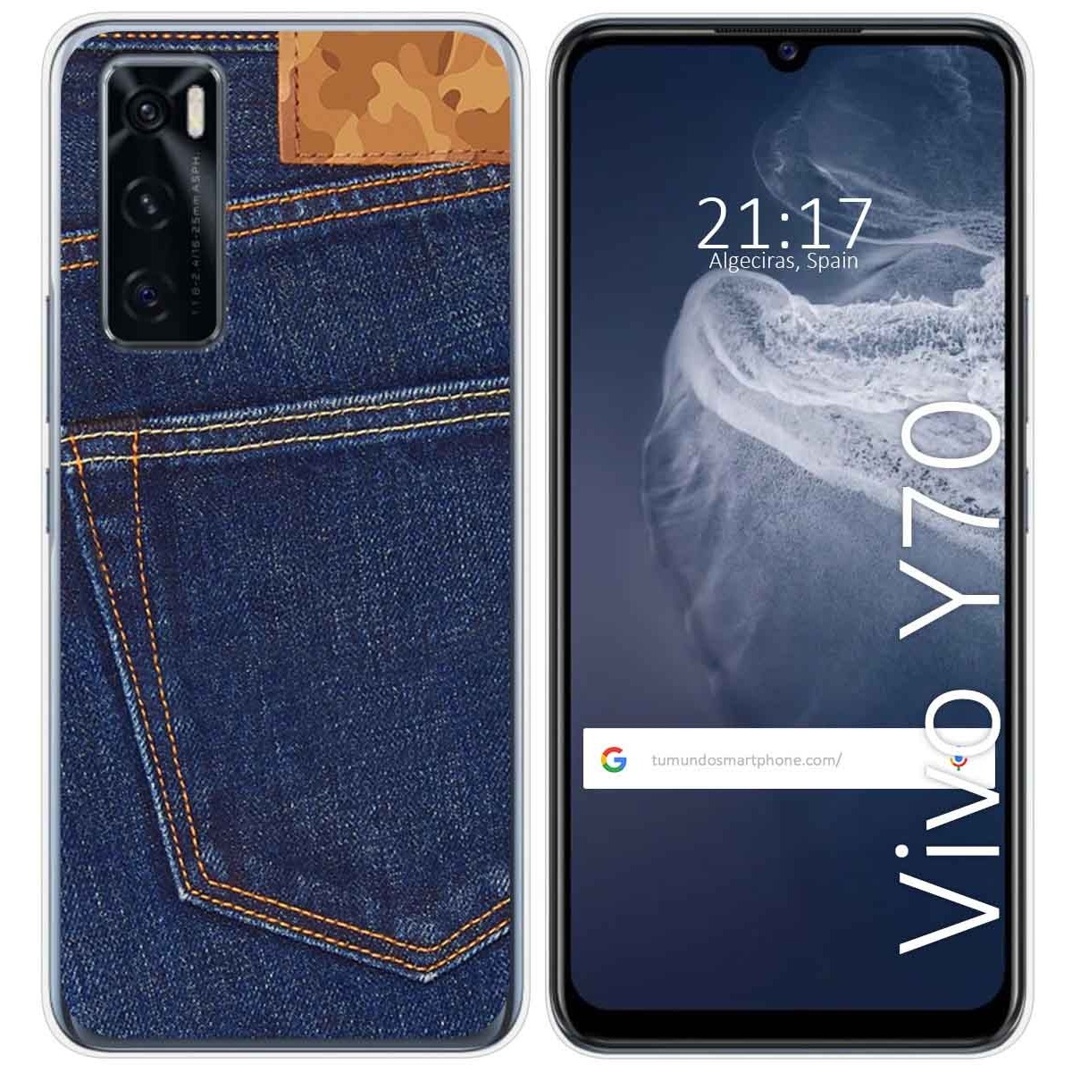 Funda Silicona para Vivo Y70 diseño Vaquero Dibujos