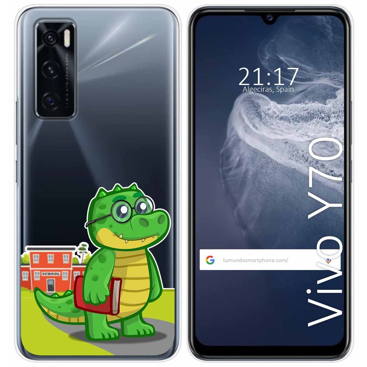 Funda Silicona Transparente para Vivo Y70 diseño Coco Dibujos