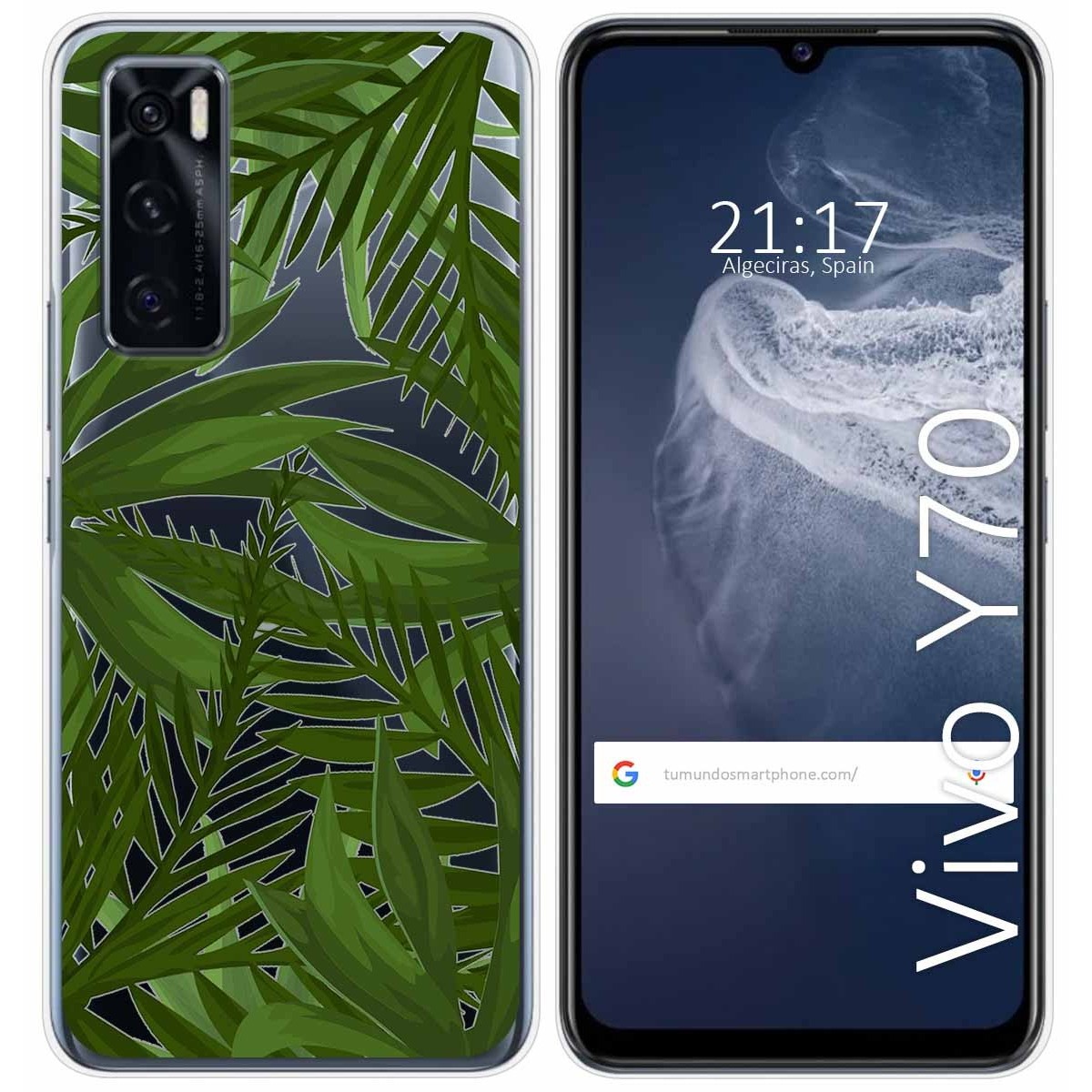 Funda Silicona Transparente para Vivo Y70 diseño Jungla Dibujos