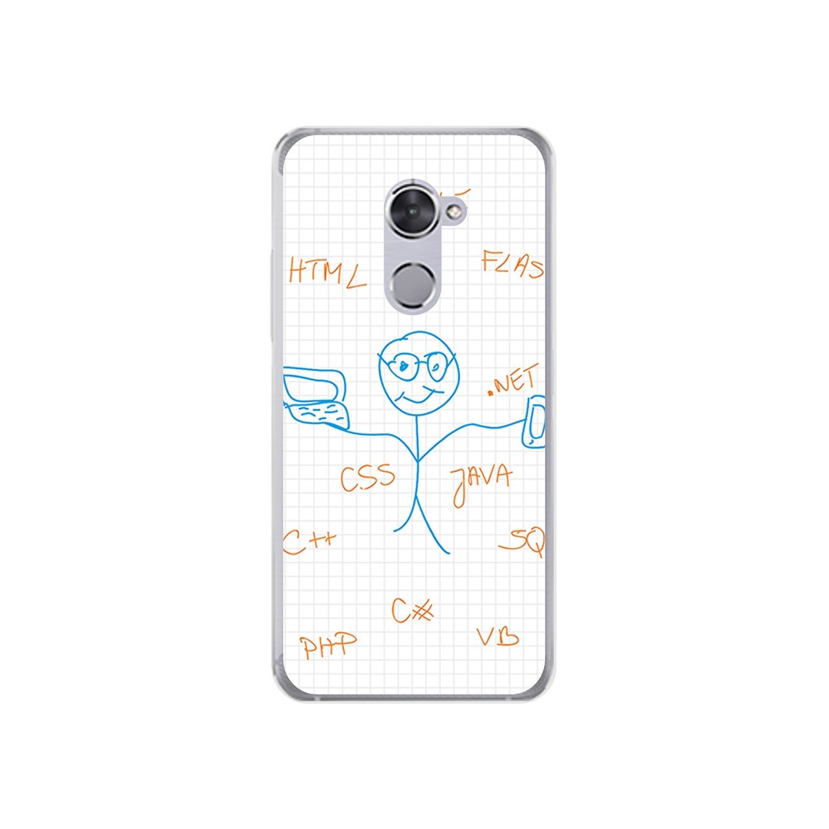 Funda Gel Tpu para Vodafone Smart V8 Diseño Informatico Dibujos