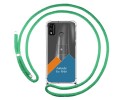 Personaliza tu Funda Colgante Transparente para Huawei Honor 9X Lite con Cordon Verde Agua Dibujo Personalizada