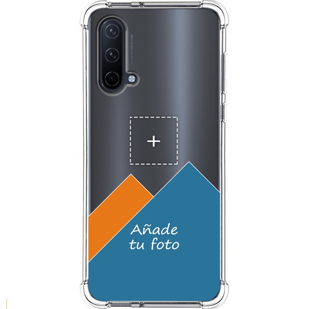 Personaliza tu Funda Silicona AntiGolpes Transparente con tu Fotografía para OnePlus Nord CE 5G Dibujo Personalizada