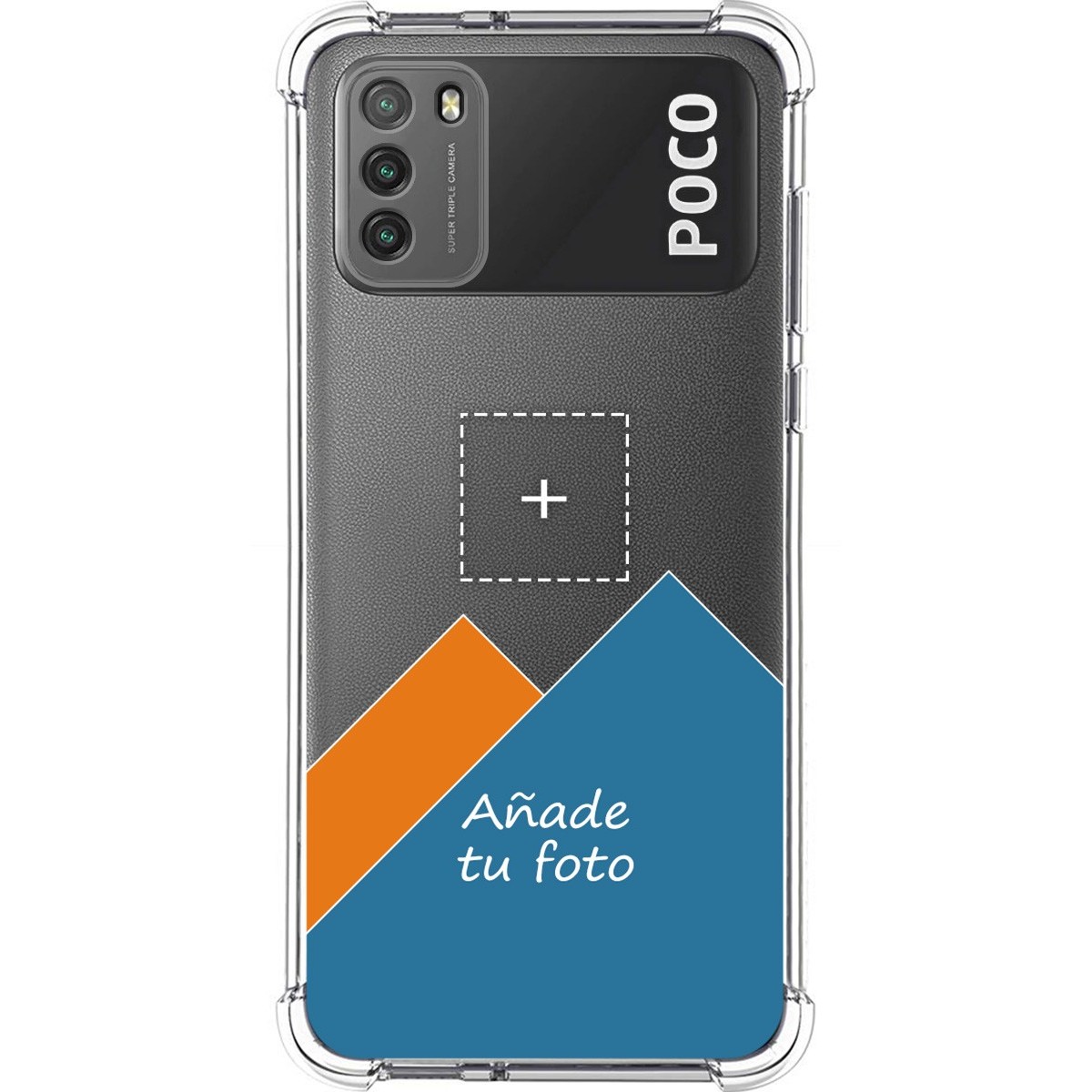 Personaliza tu Funda Silicona AntiGolpes Transparente con tu Fotografía para Xiaomi POCO M3 Dibujo Personalizada