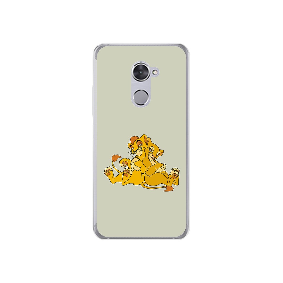 Funda Gel Tpu para Vodafone Smart V8 Diseño Leones Dibujos