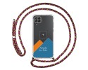 Personaliza tu Funda Colgante Transparente para Samsung Galaxy A22 4G / M22 con Cordon Rosa / Dorado Dibujo Personalizada