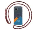 Personaliza tu Funda Colgante Transparente para Samsung Galaxy M32 con Cordon Rosa / Dorado Dibujo Personalizada