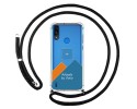 Personaliza tu Funda Colgante Transparente para Motorola Moto E7 Power con Cordon Negro Dibujo Personalizada