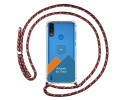 Personaliza tu Funda Colgante Transparente para Motorola Moto E7 Power con Cordon Rosa / Dorado Dibujo Personalizada