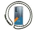 Personaliza tu Funda Colgante Transparente para OnePlus Nord N200 5G con Cordon Verde / Dorado Dibujo Personalizada
