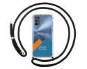Personaliza tu Funda Colgante Transparente para Realme 7 5G con Cordon Negro Dibujo Personalizada