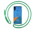 Personaliza tu Funda Colgante Transparente para Motorola Moto E7 Power con Cordon Verde Agua Dibujo Personalizada