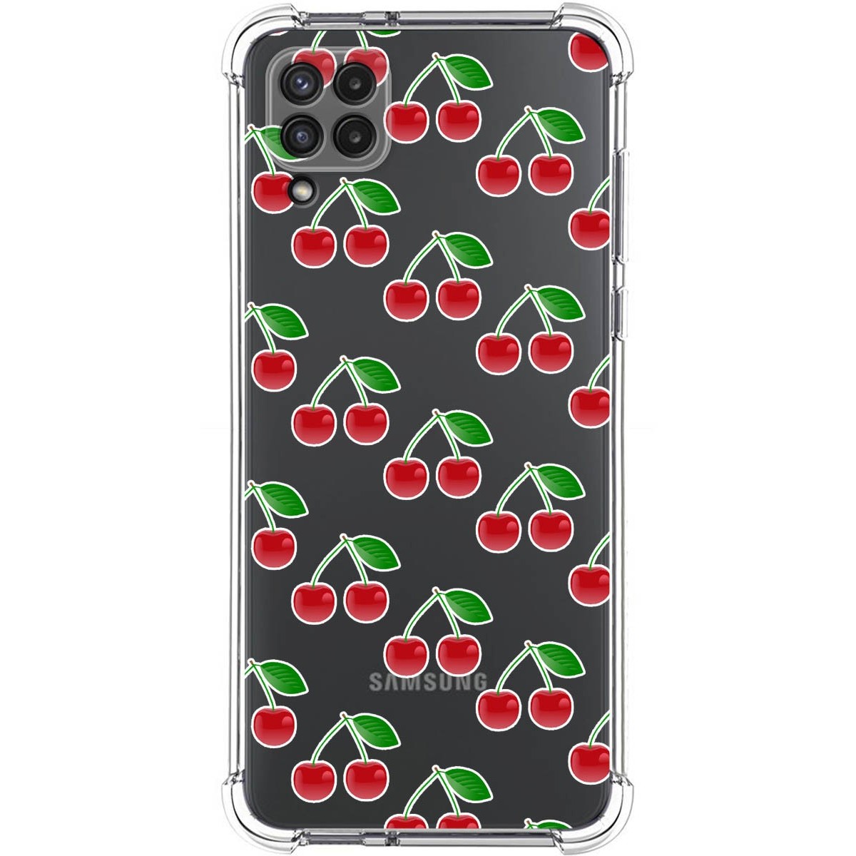 Funda Silicona Antigolpes para Samsung Galaxy A22 4G / M22 diseño Cerezas Dibujos