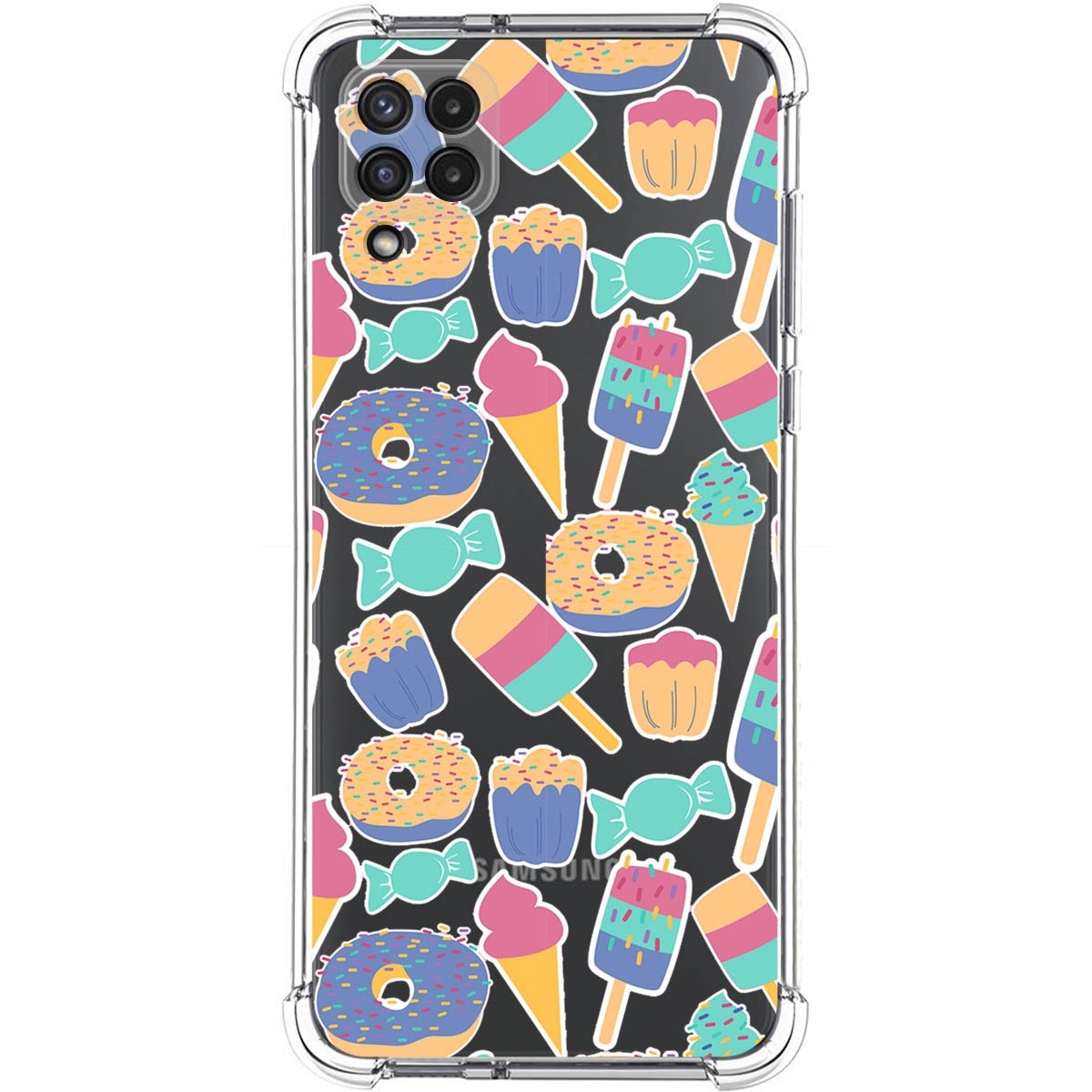 Funda Silicona Antigolpes para Samsung Galaxy A22 4G / M22 diseño Dulces 02 Dibujos